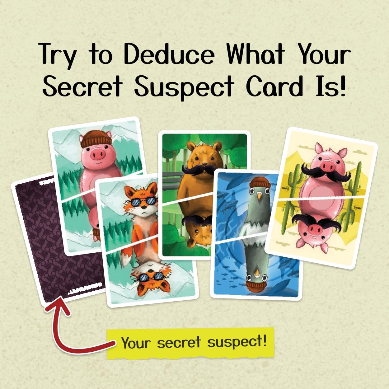 Gamewright - Deduckto - Logic & Deduction Card Game for Kids & Families | Fast?Playing Mystery Game | 2-4 Players Ages 8+ | Family Game Night Fun