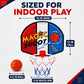 Indoor Mini Basketball Hoop Set, 16 x 13 in Backboard, Ball and Manual Pump