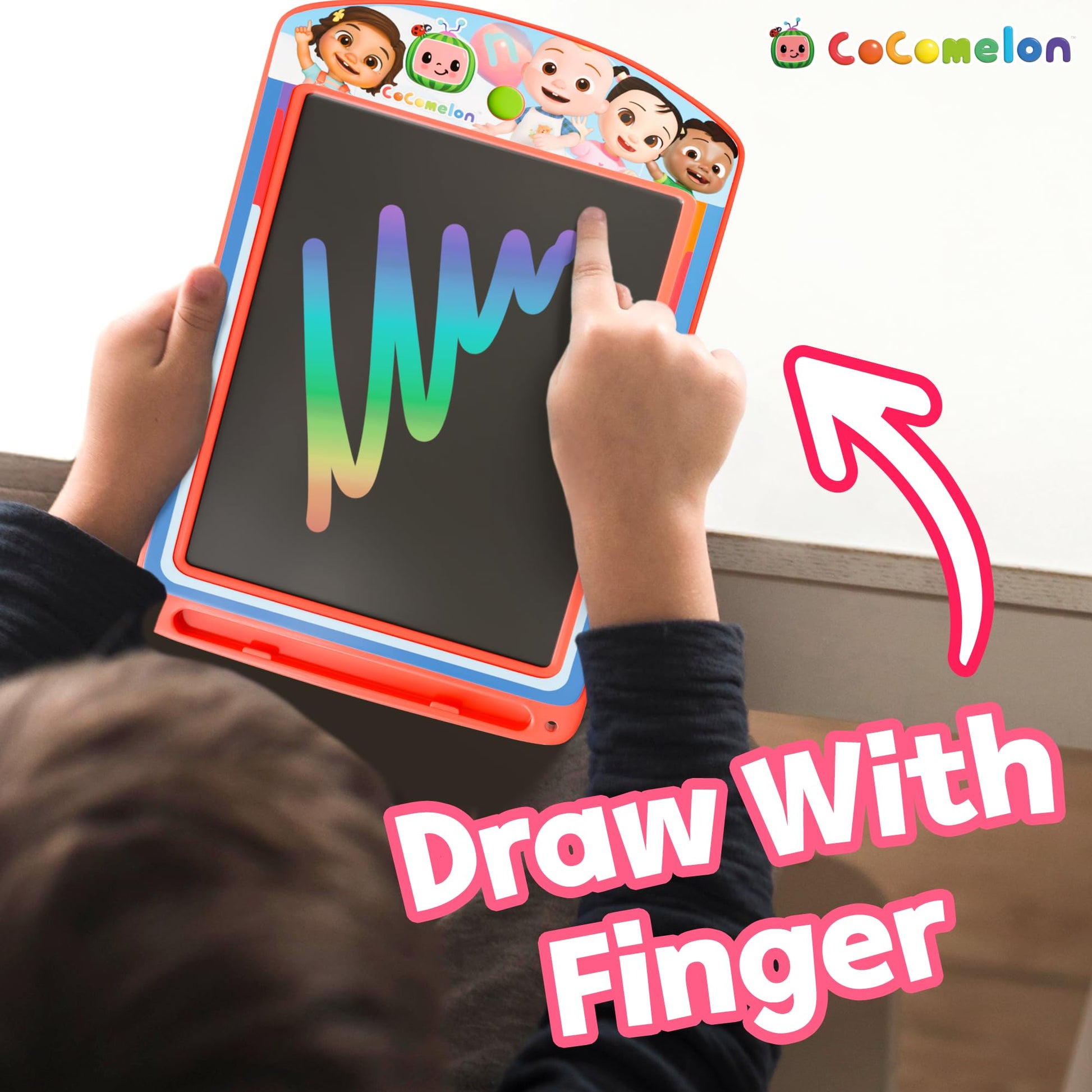Lollipop - Cocomelon Electronic Drawing Pad for Kids - LED Tablet Doodle Board with Color Stylus - Erasable Writing Doodle Board, Magic Pad Magnetic