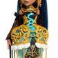 Monster High Scary Sweet Birthday Doll, Cleo De Nile in Golden Party Dress with Themed Accessories Like Invite, Balloon, Gift, Lipstick and More