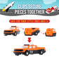 Popular Playthings Magnetic Vehicles for Toddlers 1-3, Mini Mix or Match Car Toys, Set of 9 Gift for Kids - Vehicles