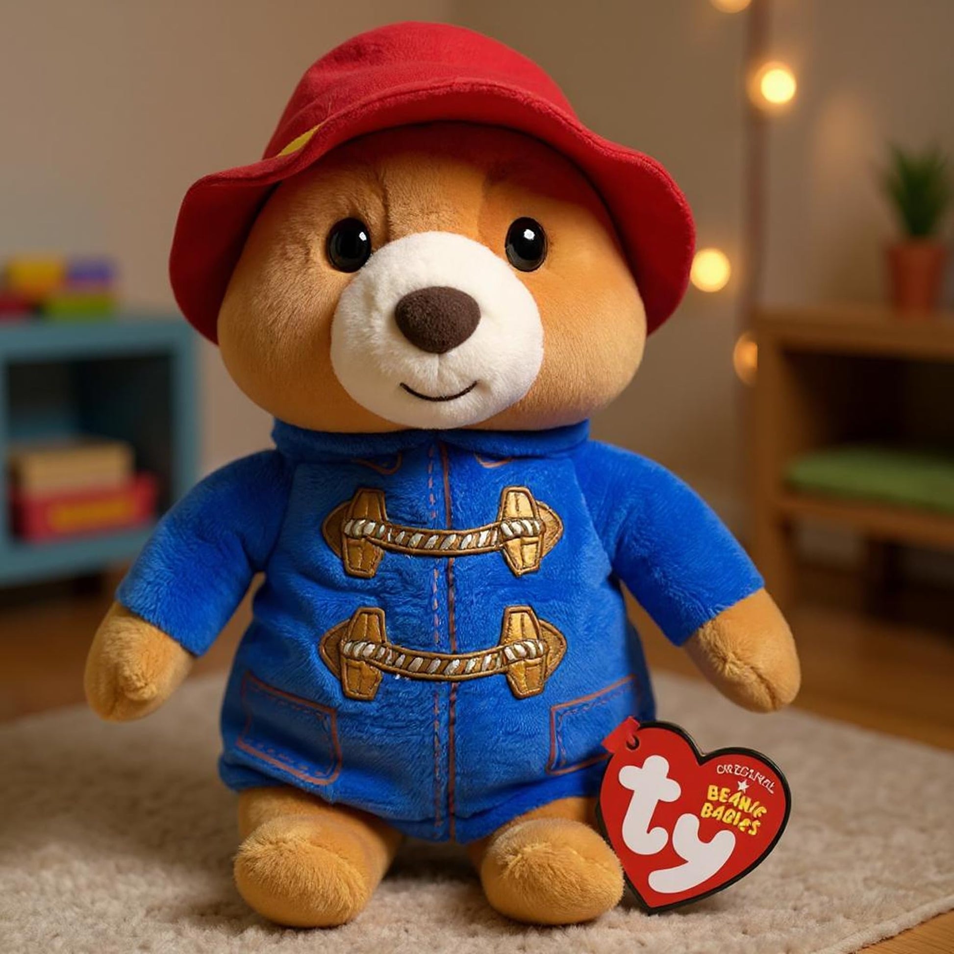 TY Paddington Bear Beanie Boos Medium | Beanie Baby Soft Plush Toy | Collectible Cuddly Stuffed Teddy