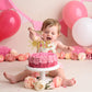 Cake Topper for Baby 1st Birthday - Gold Glitter Sunshine First Anniversary Shower Topper, Single-sided Sun ONE Birthday Cake Smash Topper For Photo