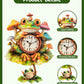 3D Wooden Puzzles for Adults, Frog Clock with Pendulum Model Kit, 3D Puzzles for Adults Room Home Decor DIY Wall Clock Kit, Holiday Birthday Christmas