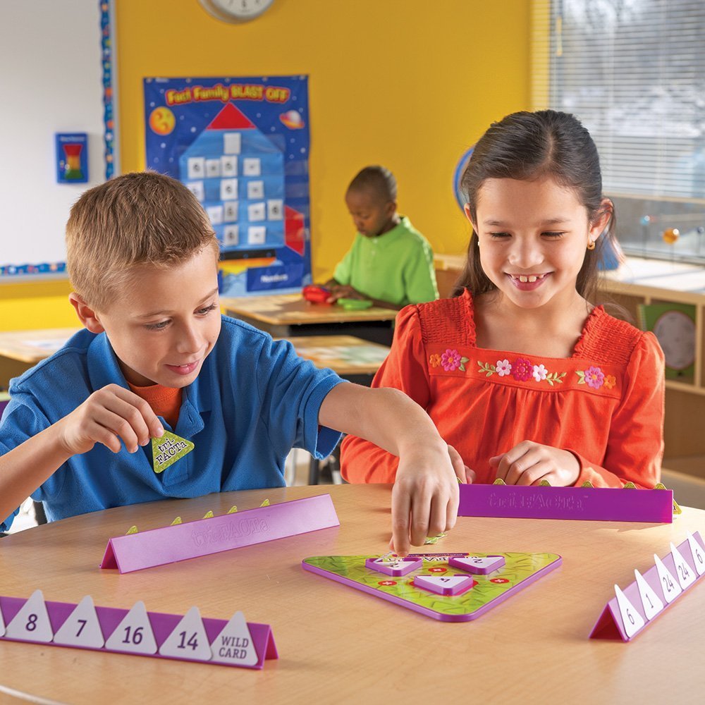 Learning Resources Tri-FACTa Multiplication & Division Game - Math Manipulatives, Kid Montessori Board Games, Classroom Must Haves, STEM Number Cards