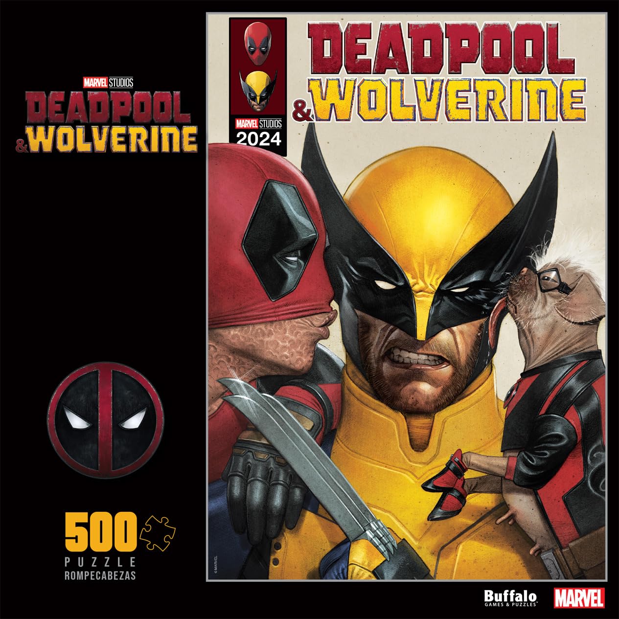 Buffalo Games - Marvel - Deadpool Comic Book - 500 Piece Jigsaw Puzzle for Adults -Challenging Puzzle Perfect for Game Nights - Finished Size is 21.25