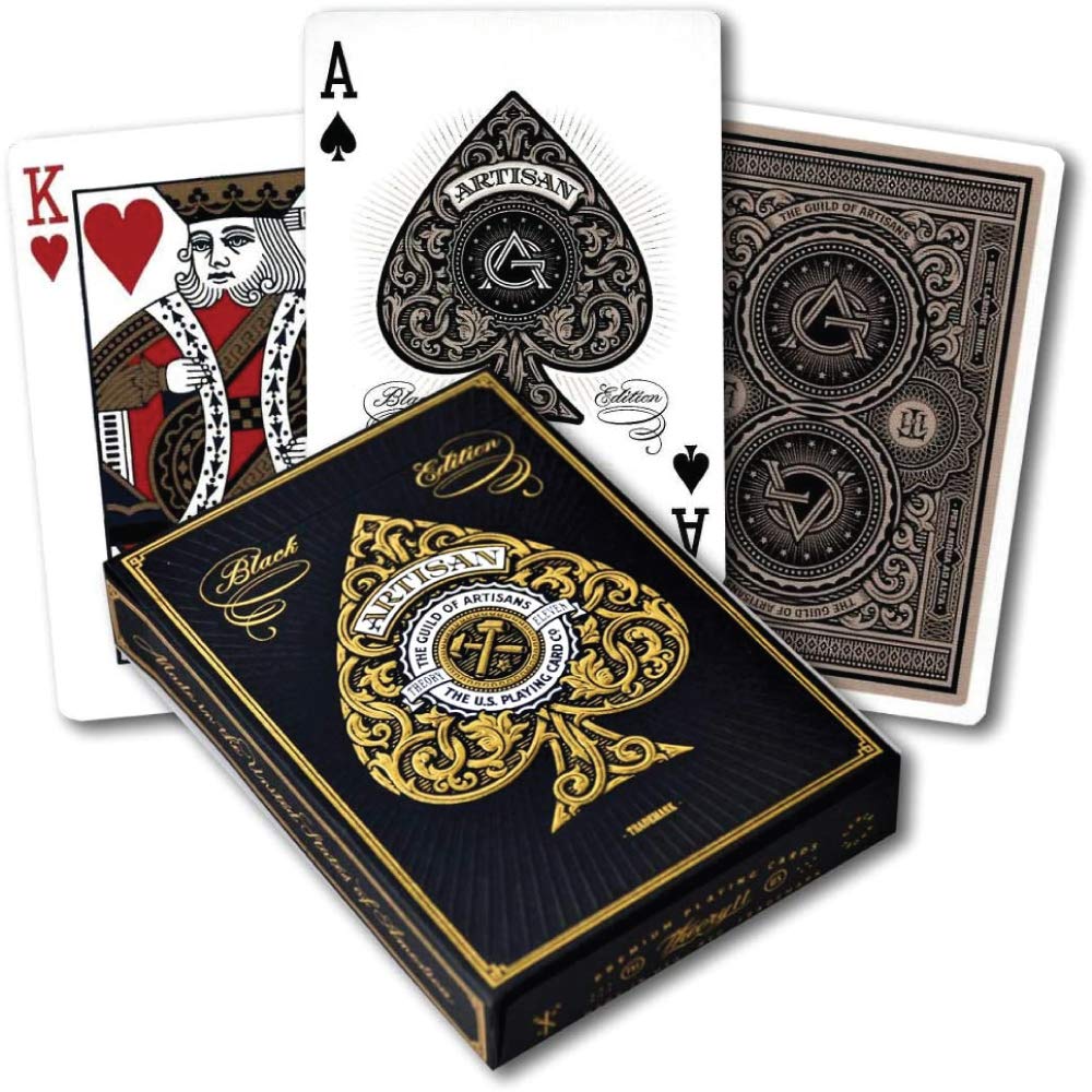 Artisan Playing Cards 2 Pack Decks | White Deck and Black Deck | by Theory11 | with Embossed Tuck Boxes