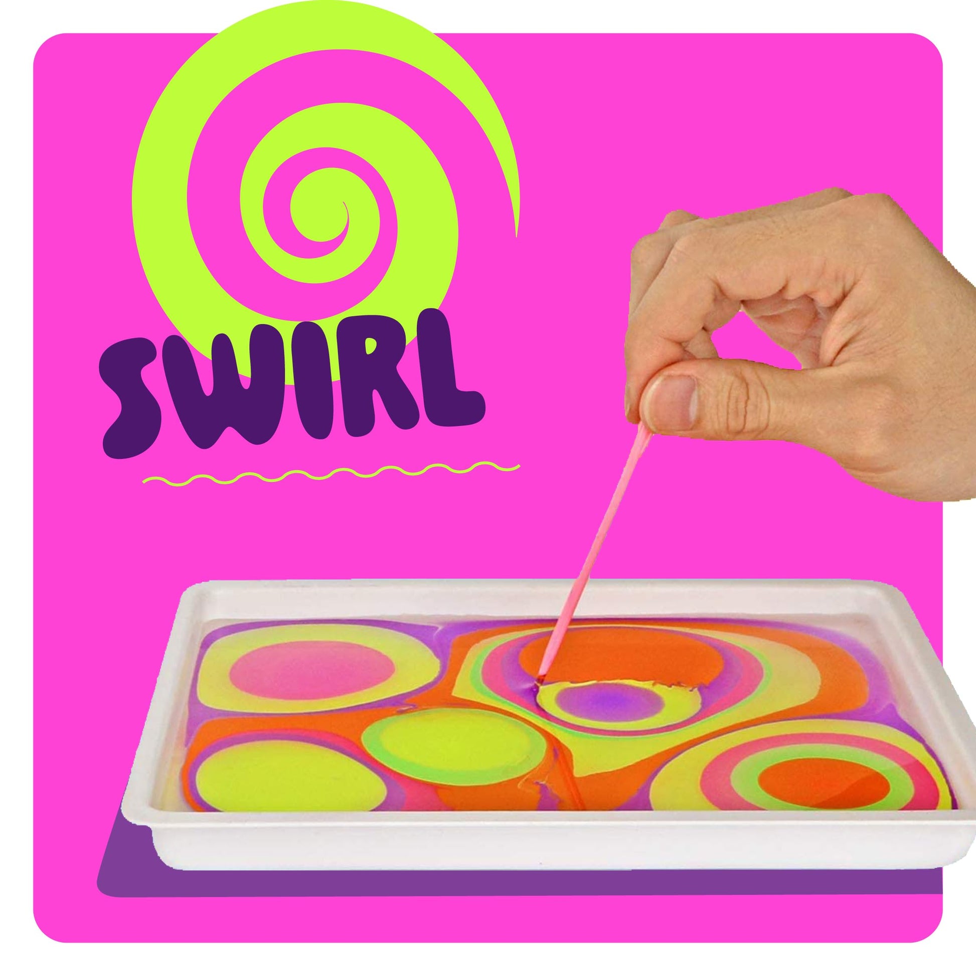 Dan&Darci Glow in The Dark Marble Paint Kit for Kids - Water Marbling Painting Art Set for Boys & Girls Ages 6, 7, 8, 9, 10, 11, 12 Year Old - Kid