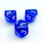 Bescon 10-Sided Polyhedral Dice, Blue "Translucent", Numbered 1-10, 10-Piece Set for Tabletop Games