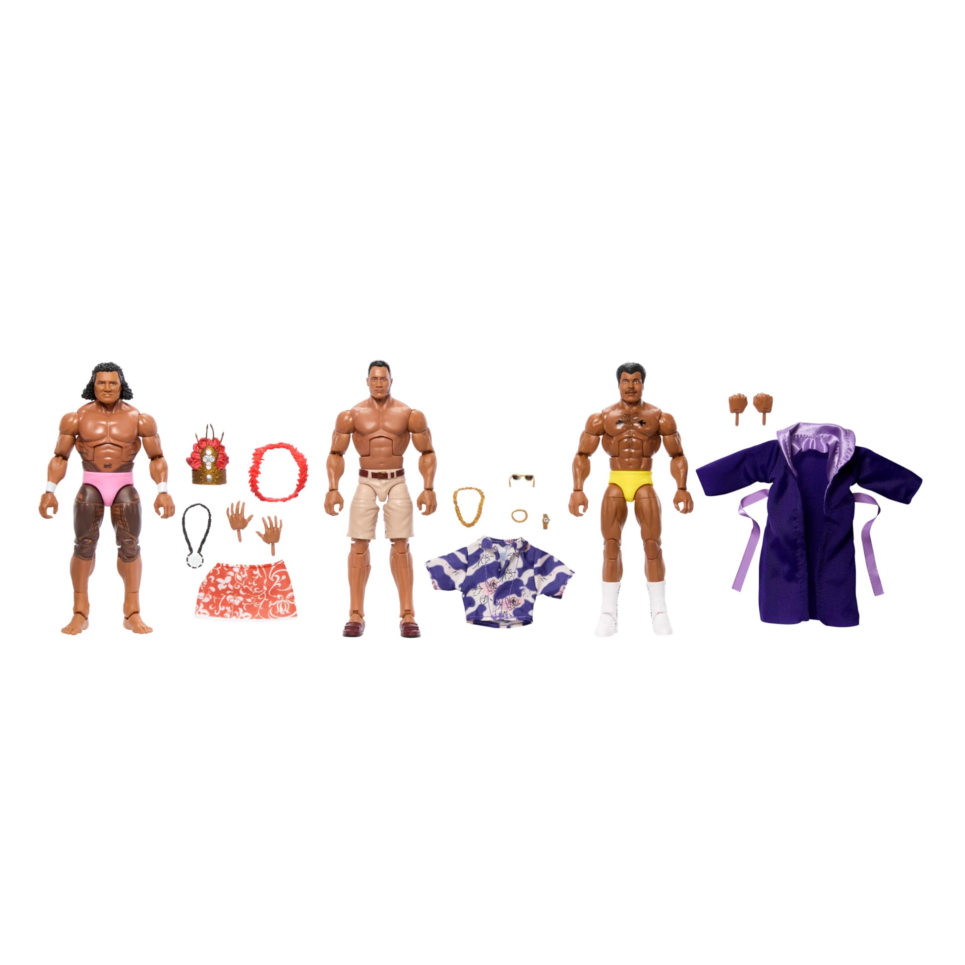 Mattel WWE Generation Maivia Legacy Elite Collection The Rock 3 Figure Pack