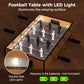 Goplus Foosball Table, 20 Inch Mini Soccer Game Table with LED Lights, 2 Footballs, Non-Slip Handle, Indoor Portable Table Top Football Table for Kids