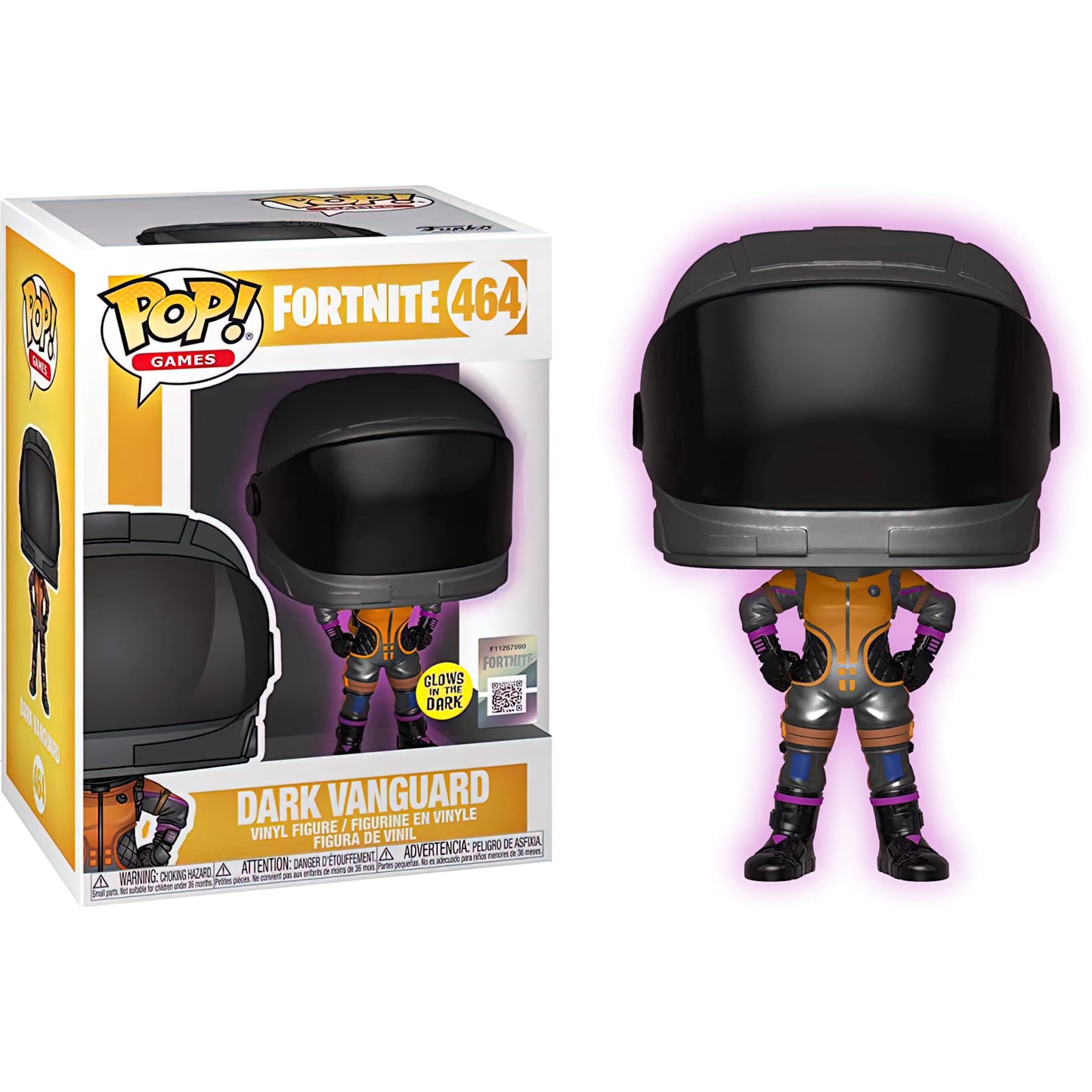 Funko Dark Vanguard [Glow-in-Dark]: P o p ! Games Vinyl Figurine Bundle with 1 Compatible 'ToysDiva' Graphic Protector (464-36914 - B)