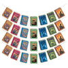 ConQuest Journals Harry Potter Literary Book Cover Art Hanging Cardstock Banners, 4 Strings of 7 Cards (28-Pieces), 5.5'' x 4'' Cards, 72'' Clear