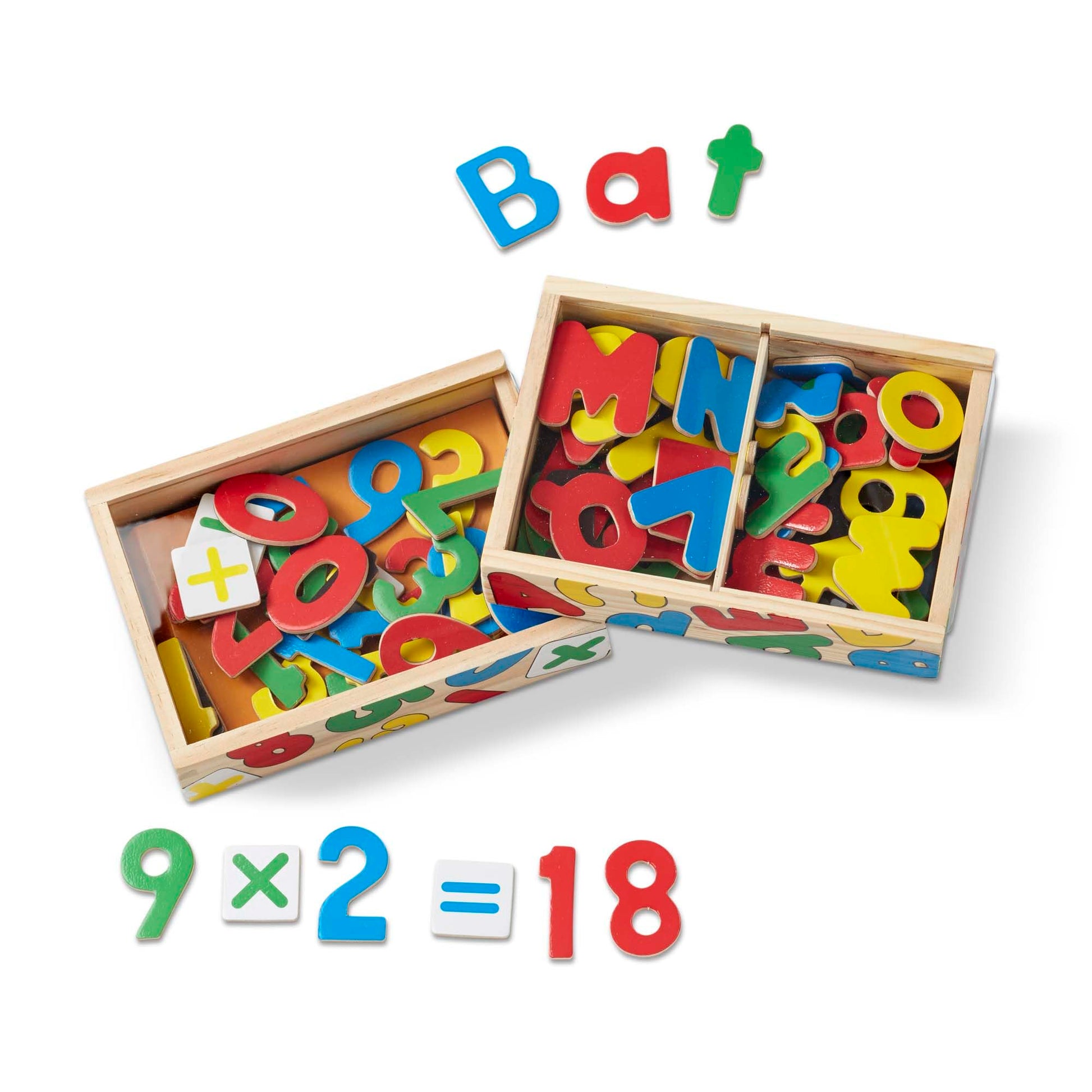 Melissa & Doug Deluxe Magnetic Letters and Numbers Set - 89 Wooden Alphabet Magnets & Numbers, Educational Learning Toys for Preschool Kids Ages 3+