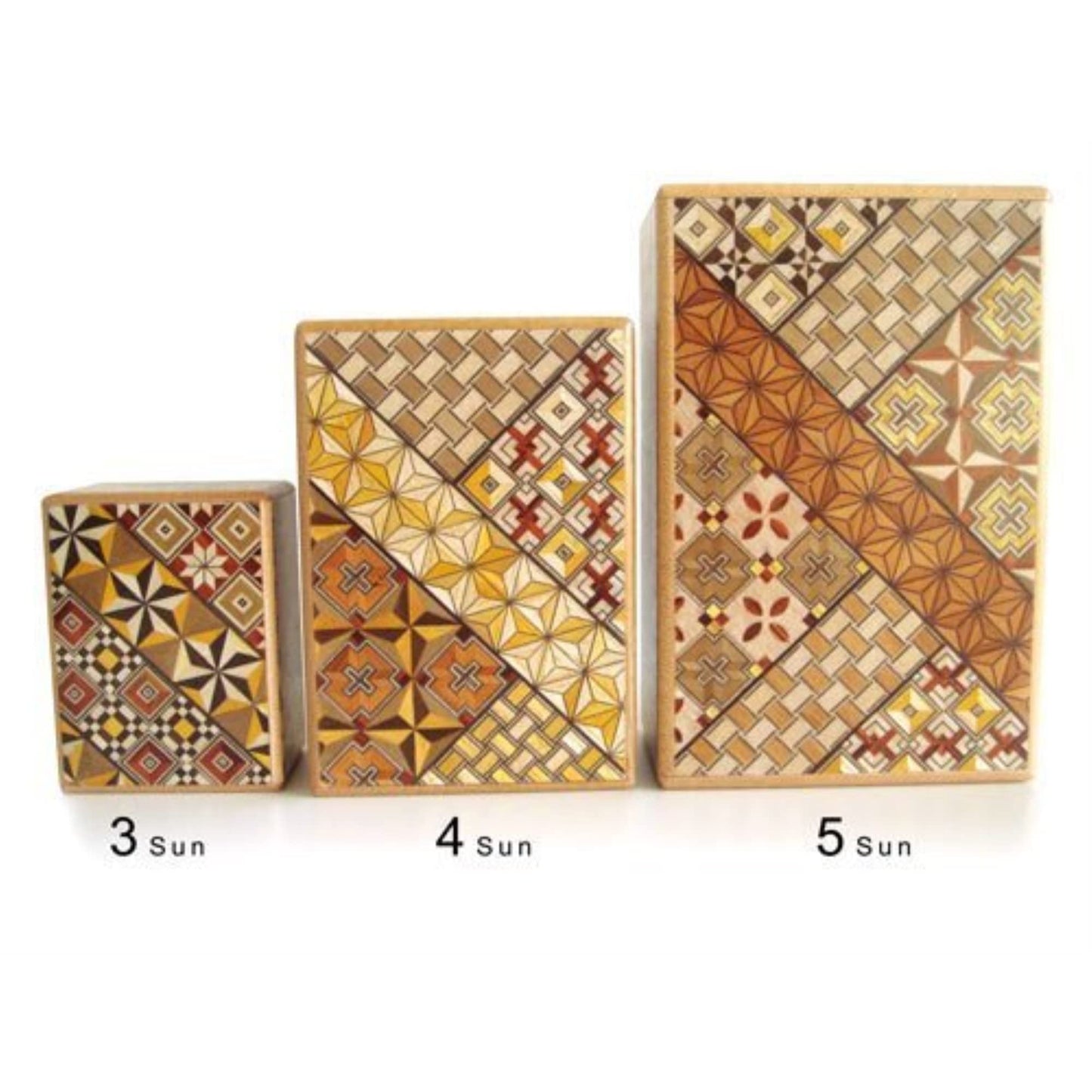 Uncommon Treasures Yosegi Puzzle Box 4 Sun 12 Steps