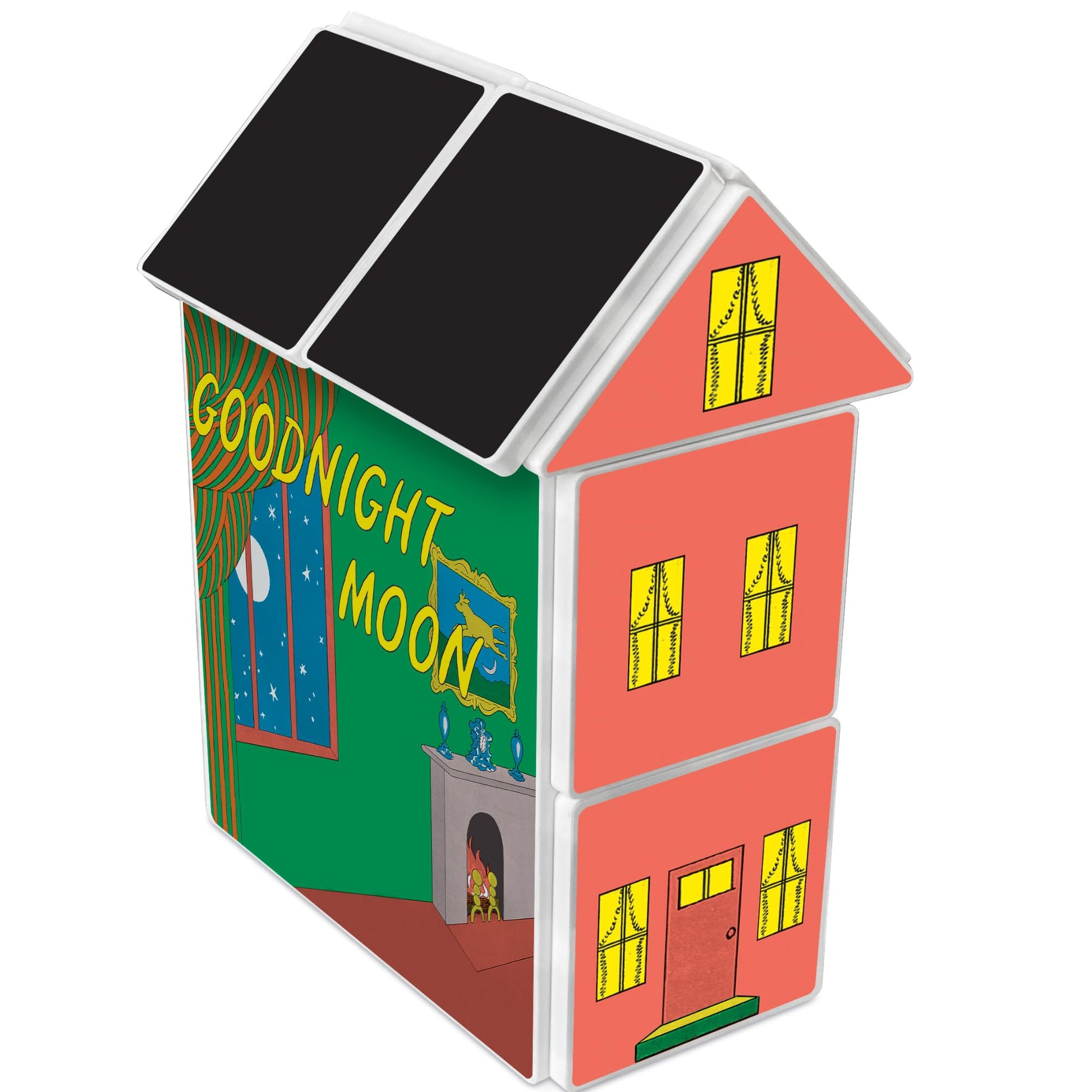 CreateOn Goodnight Moon Magentic Tile Set - STEM & Montessori Building & Educational Toys for Kids, Travel Toys for Boys and Girls Ages 3+, 19 Pieces