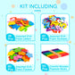 Whaline 1050 PCS Art Craft Kit Supplies 17 Styles Pipe Cleaners Pompoms Wiggle Googly Eyes Foam Flowers Letters Construction Papers Safety Scissors