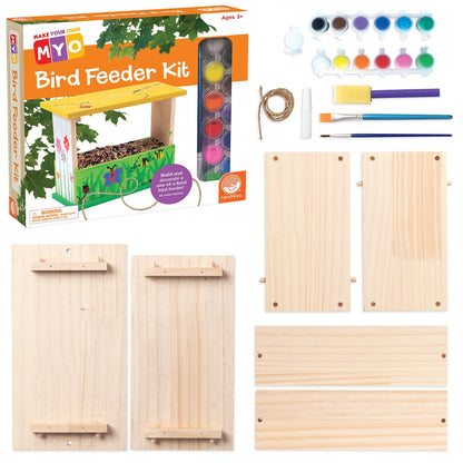MindWare Make Your Own Bird Feeder Kits for Kids - Build Your Own - Includes 13 Paint Colors and 3 Brushes