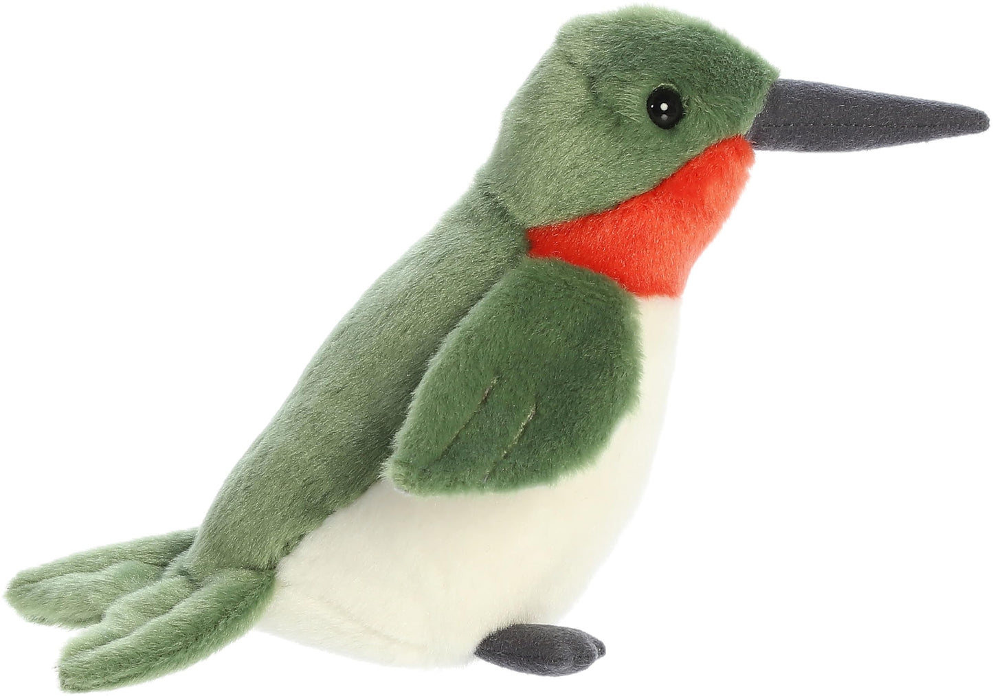 Aurora® Adorable Mini Flopsie™ Ruby-Throated Hummingbird Stuffed Animal - Mini Companions Ready for Playful Adventures - for Kids All Ages, Toddlers