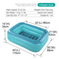 HIWENA Kiddie Pool, 45x35x14inch Green Inflatable Kids Swimming Pool with Fast Valve, Repair Patch & Drain Plug, Summer Water Fun Bathtub & Ball Pit