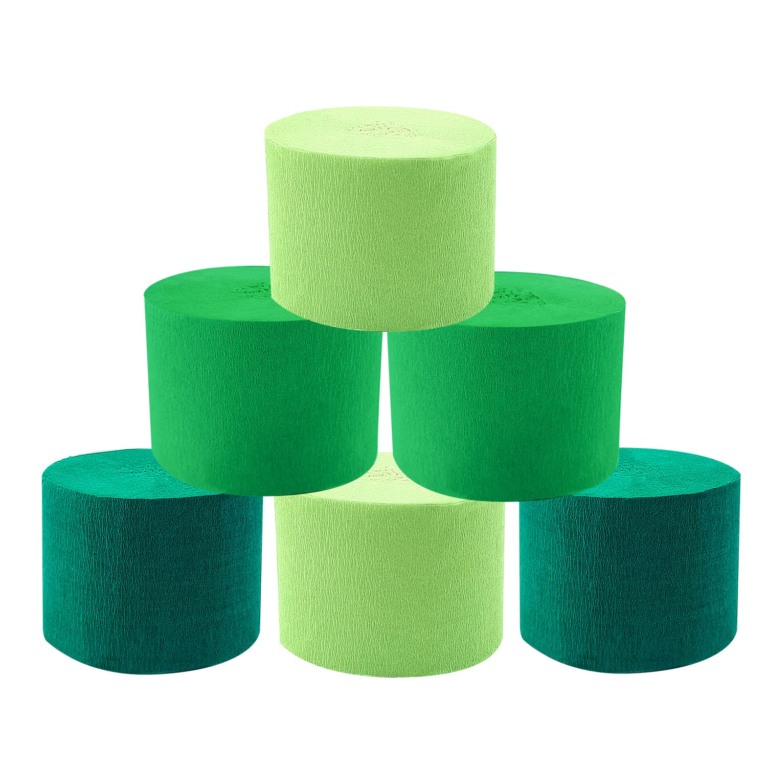 TKEJZu Green Crepe Paper Streamer - 492 Feet, 6 Rolls, Spring Party Backdrop Decor for Green Theme Birthday, Wedding, Baby Shower, Irish Lucky Day
