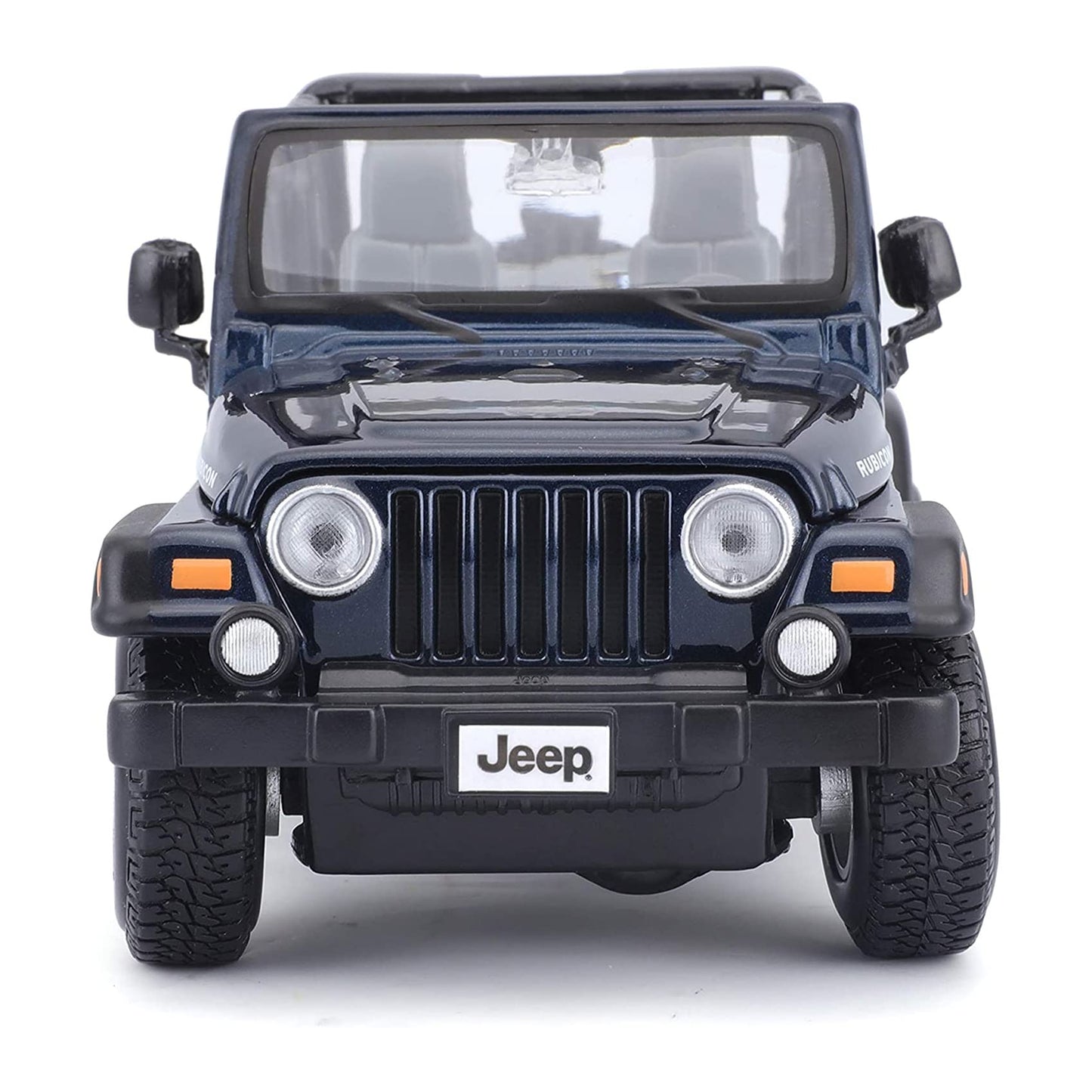 Maisto Plastic Jeep Wrangler Rubicon Diecast Vehicle (1:27 Scale), Metallic Blue