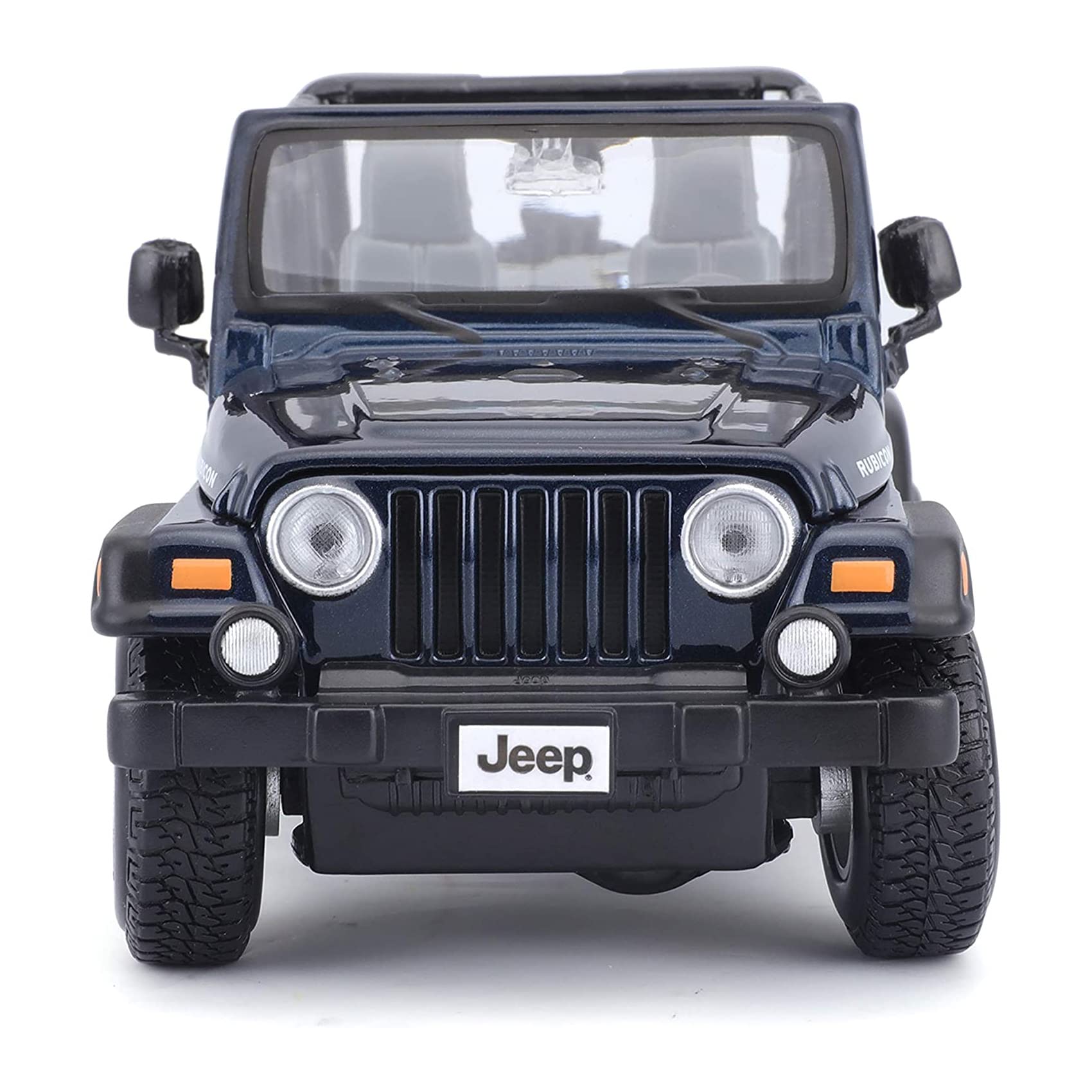 Maisto Plastic Jeep Wrangler Rubicon Diecast Vehicle (1:27 Scale), Metallic Blue