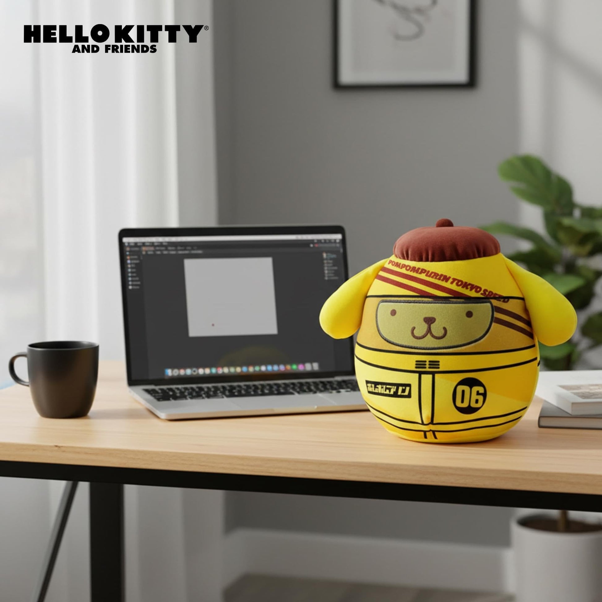 Squishmallow 8 Inch Pompompurin Sanrio Tokyo Racer Plush Toy