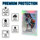 10 Colored Magnetic Card Holders - 35pt One Touch Card Holder | 99.9% UV Resistant Hard Plastic Case | Baseball Card Holder - Glossy, HD Clear