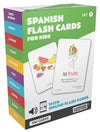 Spanish Flash Cards for Kids: 100 First Spanish Words with Online Audio - Learn Colors, Shapes, Numbers 1-10, Animals and More Beginner, Everyday