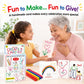 Wikki Stix Create-A-Card Kit, Kids Greeting Card Craft Kit with 108 16 Cards, Make Handmade Birthday, Holiday, Thank You, Valentine, Mother’s Day