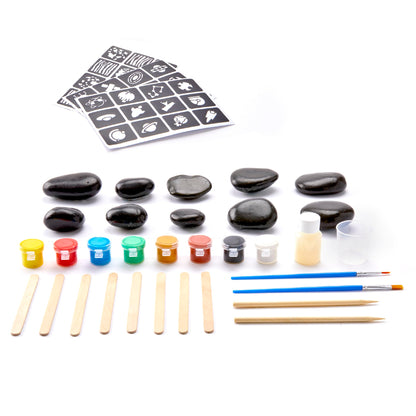 Discovery™ Solar System Studio Rock Art Kit, 35-Piece Space Craft Painting Set, Paint and Decorate Galaxy Rocks with Stencils, STEM Art Kit for Kids