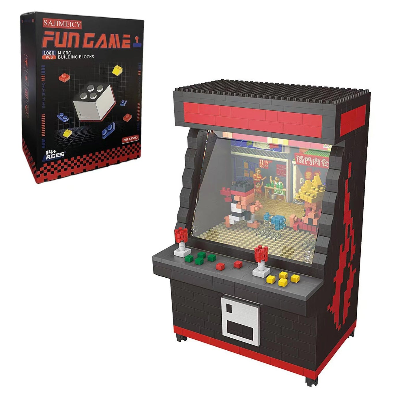 SAJIMEICY Fighter Game Micro Blocks for Teens or Adult Gifts,Micro Block Building Set DIY Bricks for Game Fans(1060PCS)