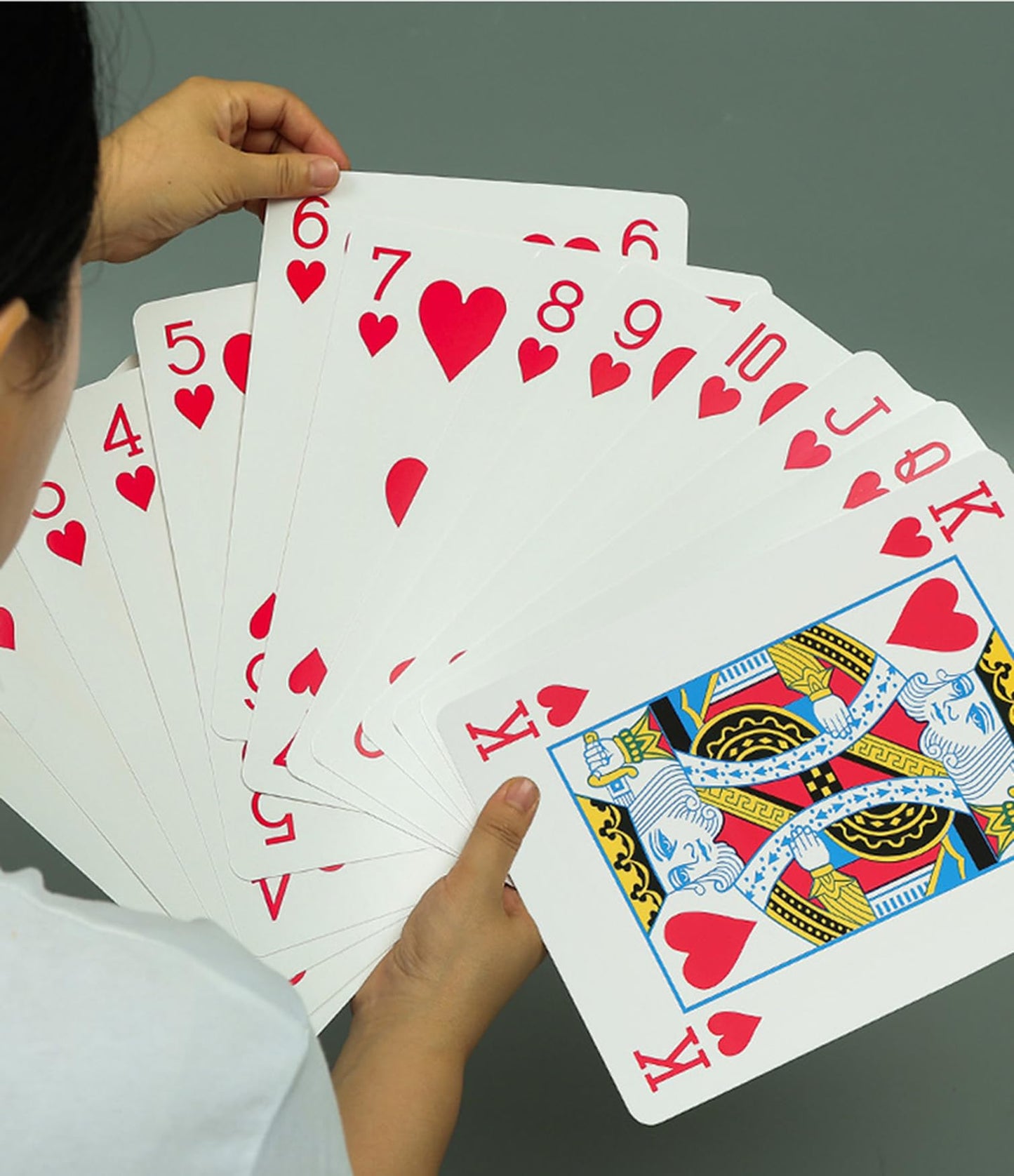 QkonkgnS 8x11 Inch Jumbo Playing Cards Large Deck of Cards Big Card Games for Families Oversized Casino Party Decorations Giant Professional Poker