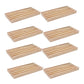 ESSAJOY Wooden Domino Trays/Racks Set of 8 Mexican Train Domino Trays/Racks Double 12 Tiles Holders Rack Domino Tiles Holders Domino Wood Holder【