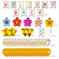 Welcome Back Sign Banner Decoration Kit Including Welcome Back Banner Flower Star Heart Shape Balloons Gold Confetti Glitter Balloons and Hanging