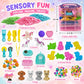 AGENTLAN Stackable Sensory Bin, Unicorn & Pet Sensory Sand Play Set