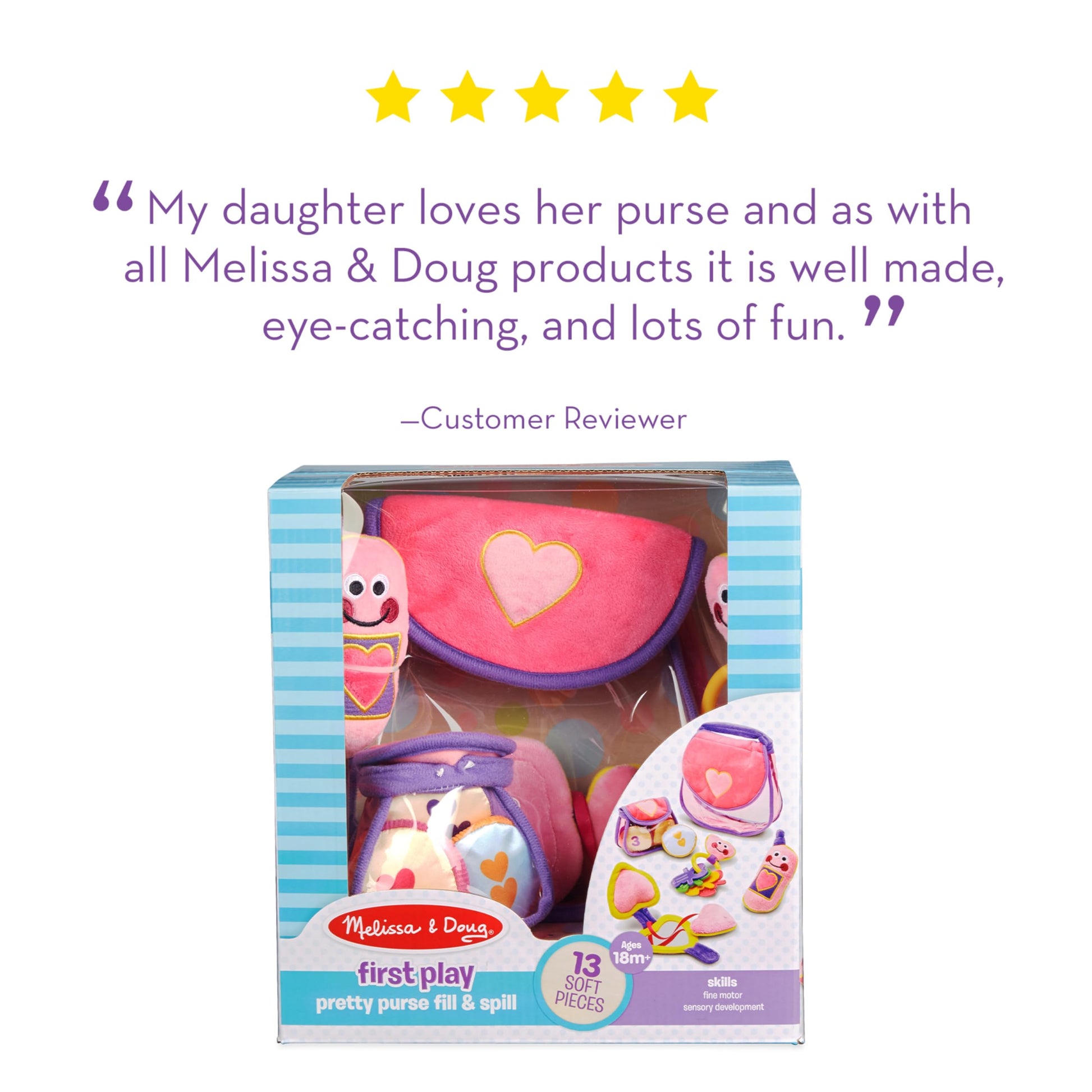 Melissa & Doug Pretty Purse Fill and Spill Soft Play Set Toddler Toy
