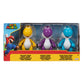 Nintendo Yoshi 3-Pack Action Figures, 4 Inch / 10cm Authentic Super Mario Figures Includes Yellow Yoshi, Purple Yoshi and Light-Blue Yoshi, Ideal