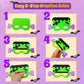 4E's Novelty Halloween Crafts for Kids Bulk 24 Pack, Self Adhesive Mask Foam Craft Kit Fall Crafts, School Home Group Activities, Party Supplies