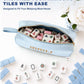 Mahjong Tile Bag for American Mahjong Set, Embroidered Mahjong Bag with Strap, Storage Organizer for Mahjong Accessories, Fits Mahjong Card