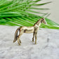 Aorvoras Miniature Horse Figurine, Brass Retro Statue Ornament, Dollhouse Micro Garden Landscaping Decoration