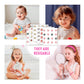 6 Sheet 3D Reusable Gem Stick on Earrings for Little Girls,Strong Self-Adhesive Crystal Sticky Earring for Infant Baby,Adhesive Rhinestone Earring