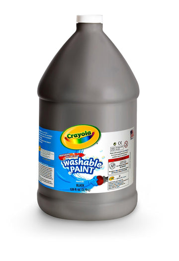 Crayola Washable Paint For Kids - Black (1 Gallon), Kids Arts And Crafts Supplies, Non Toxic, Bulk