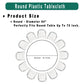 White Plastic Tablecloths 2 Pack Disposable Table Covers 84 Inch Circle Bridal Shower Party Tablecovers PEVA Solid Table Cloths for BBQ Picnic