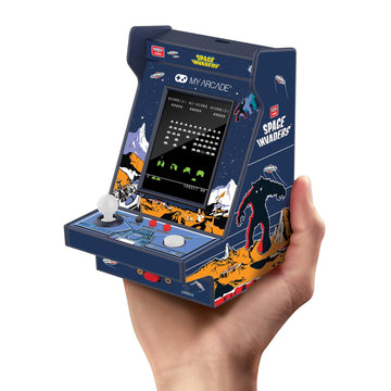 My Arcade Space Invaders Nano Player - Arcade Classics 4.8" Portable Handheld Mini Arcade Machine, 2.4" Screen Color Display, Retro Video Game