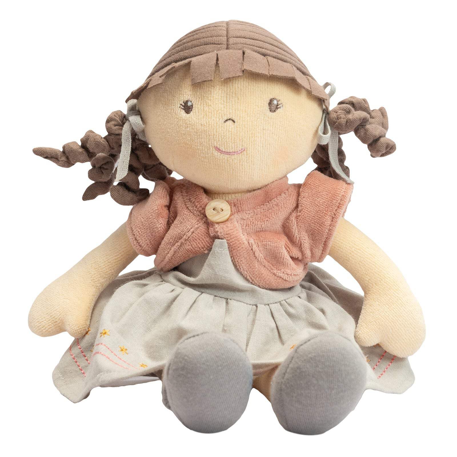 Tikiri Toys Bonikka Rose - Organic Doll with Brown Hair