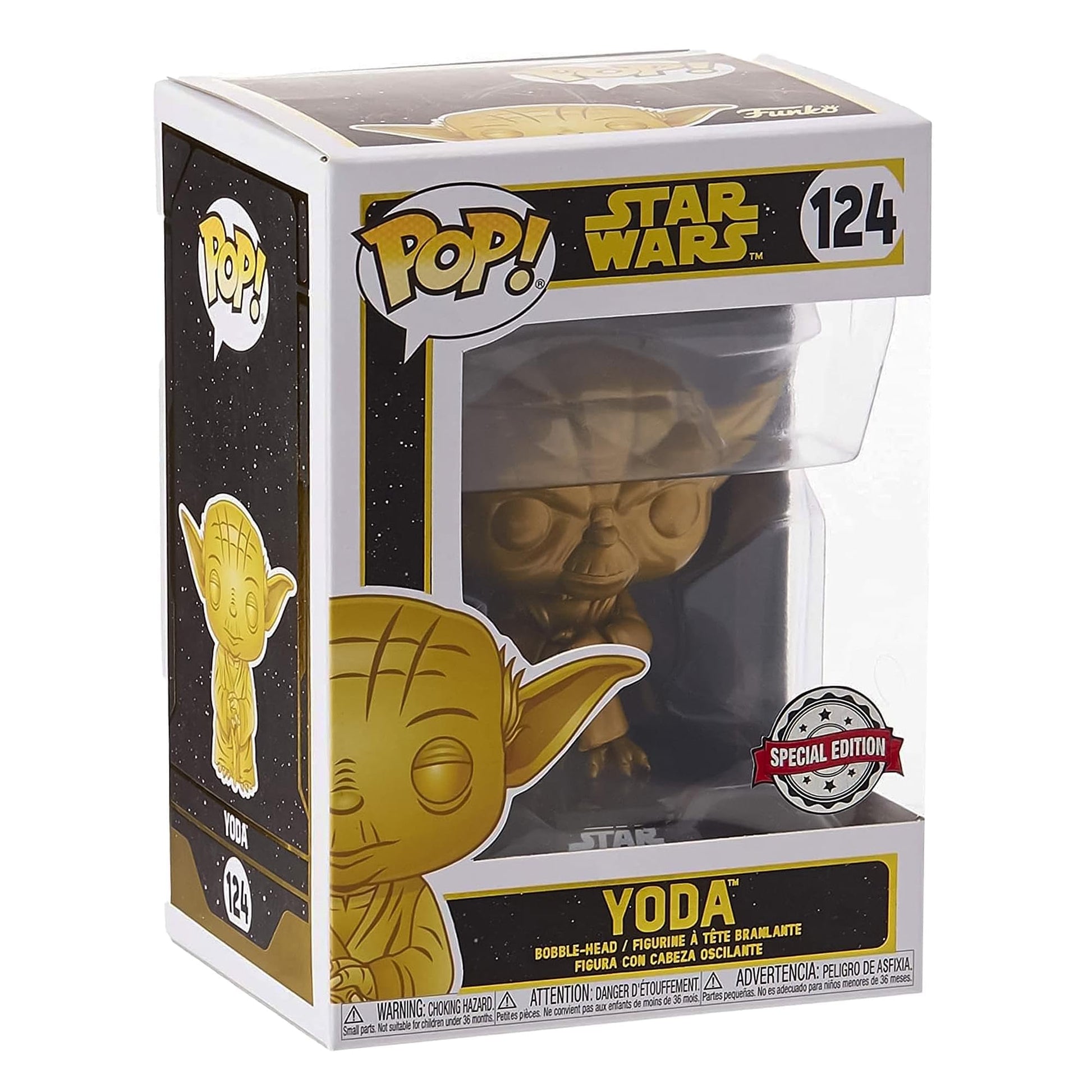 Funko Star Wars POP 4 Inch Vinyl Figure | Metallic Gold Yoda