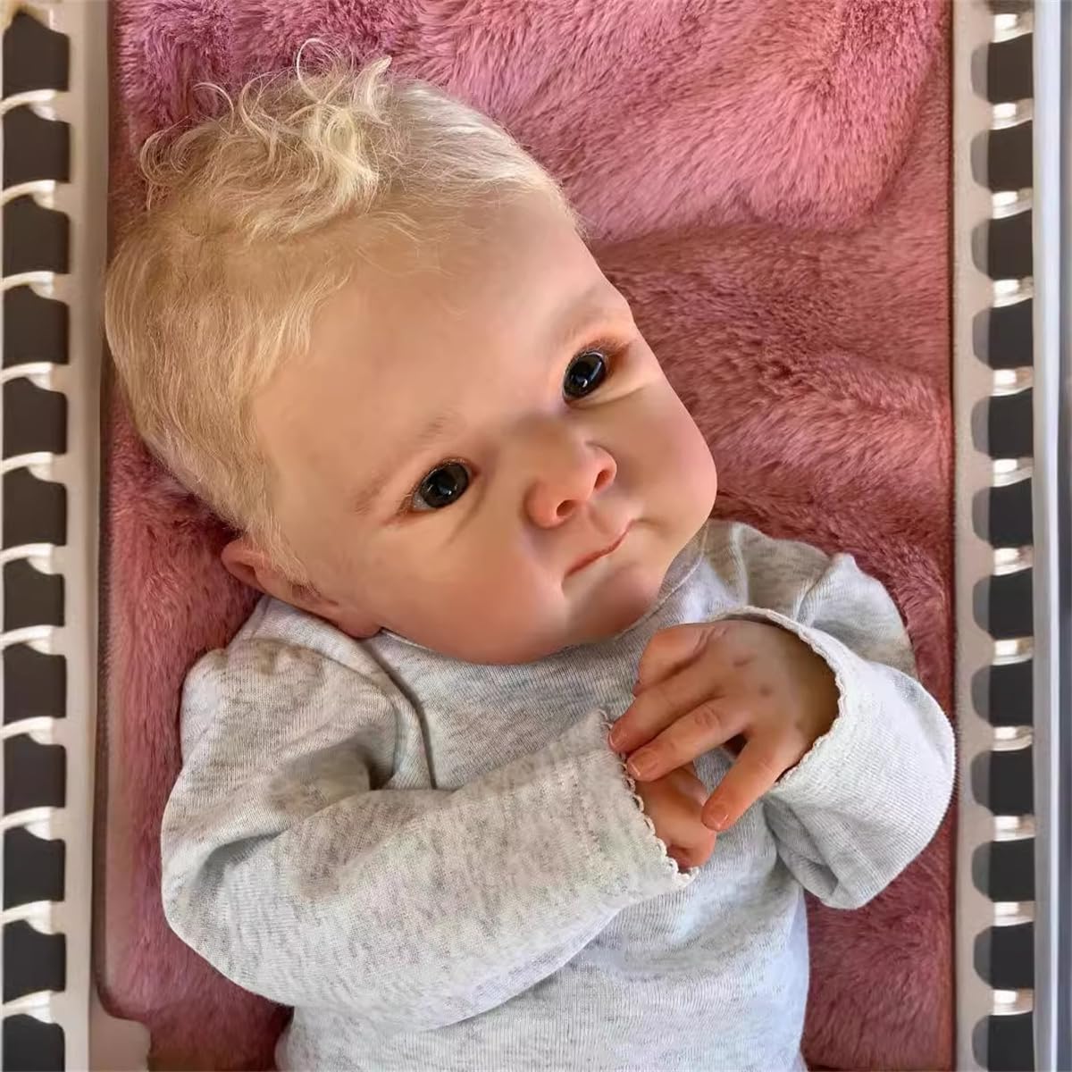 GYCV Lifelike Reborn Baby Dolls Boys - 18 Inch Real Baby Feeling Realistic-Newborn Baby Doll Soft Weighted Vinyl Body Real Life Baby Dolls with