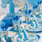 First Birthday Balloons Loot Bags | 9" x 7.5" | Blue | 8 Pcs